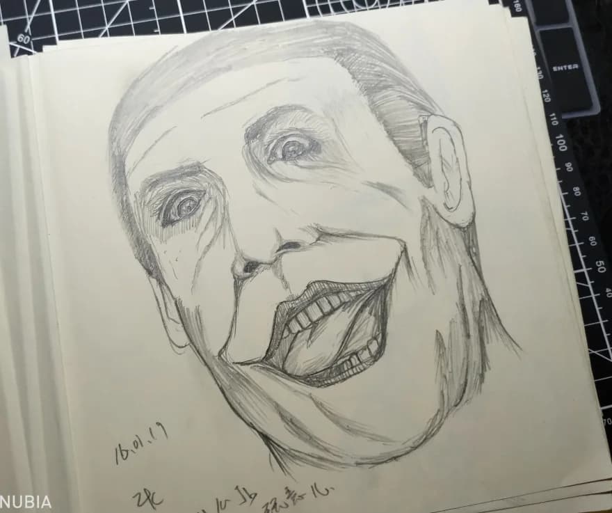 夸张张嘴表情的人脸练习
